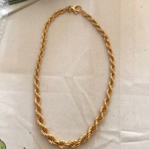 Golden twisted necklace